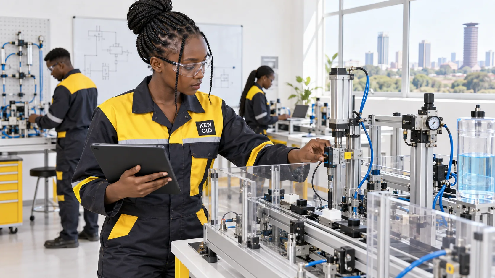 Students exploring Automation at KENCID