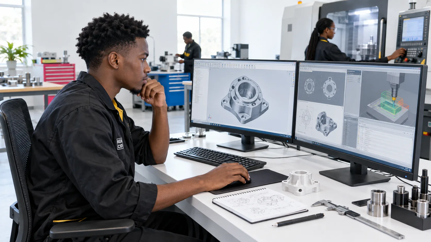 Students exploring CAD/CAM at KENCID