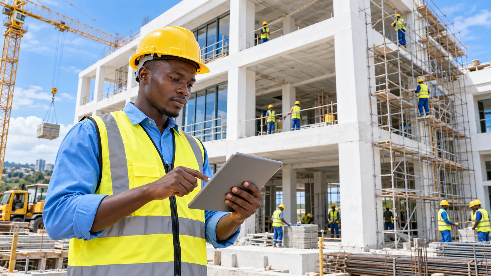 Students exploring Construction at KENCID