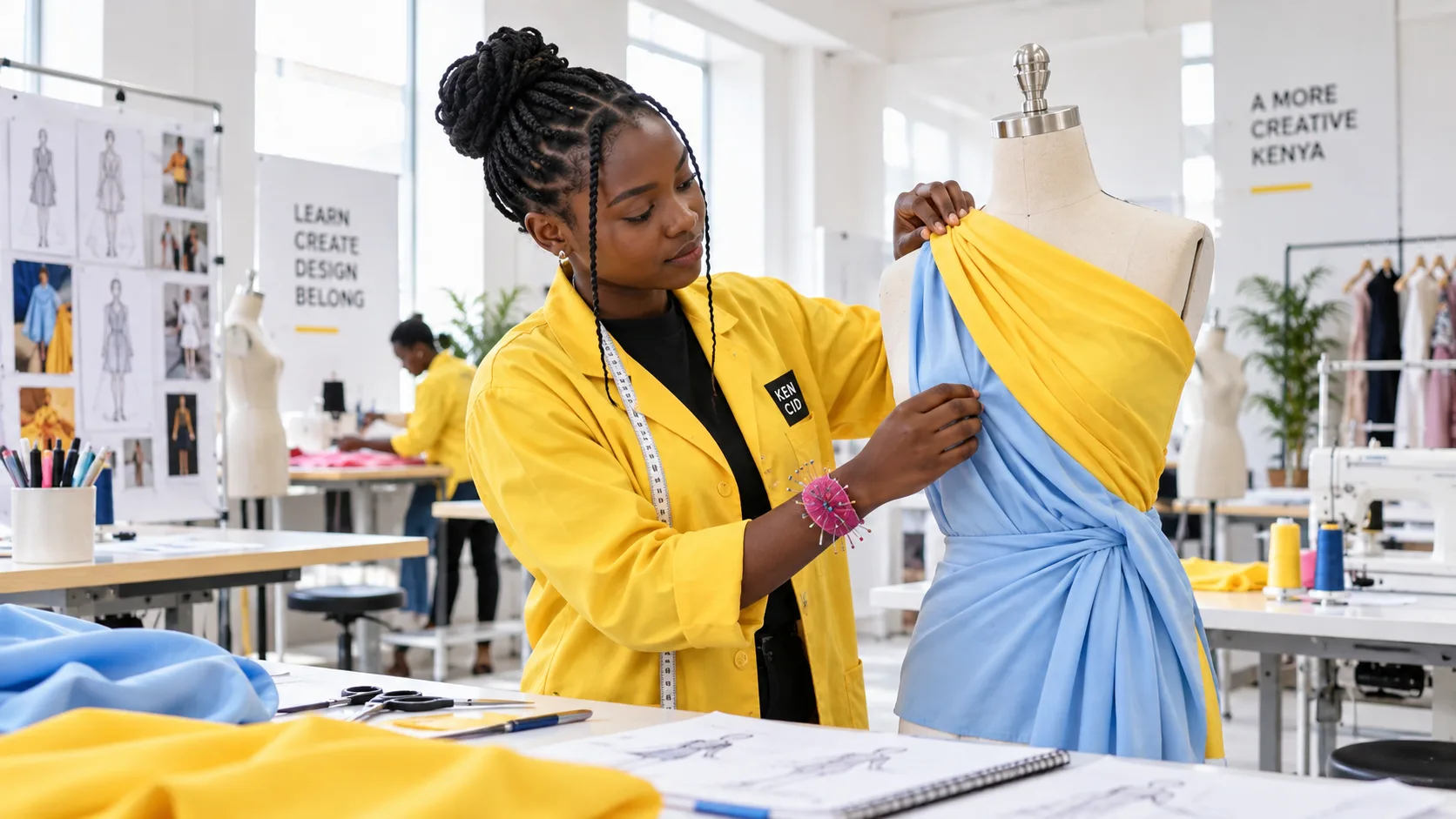 Students exploring Fashion at KENCID