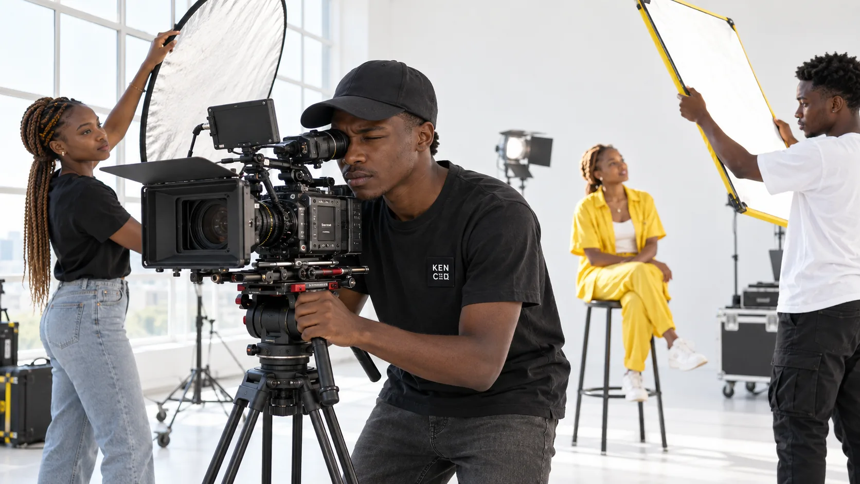 Students exploring Film at KENCID
