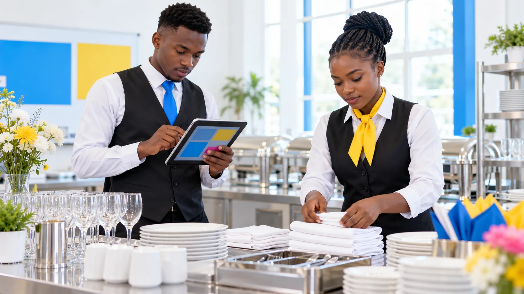 Students exploring Hospitality Operations at KENCID