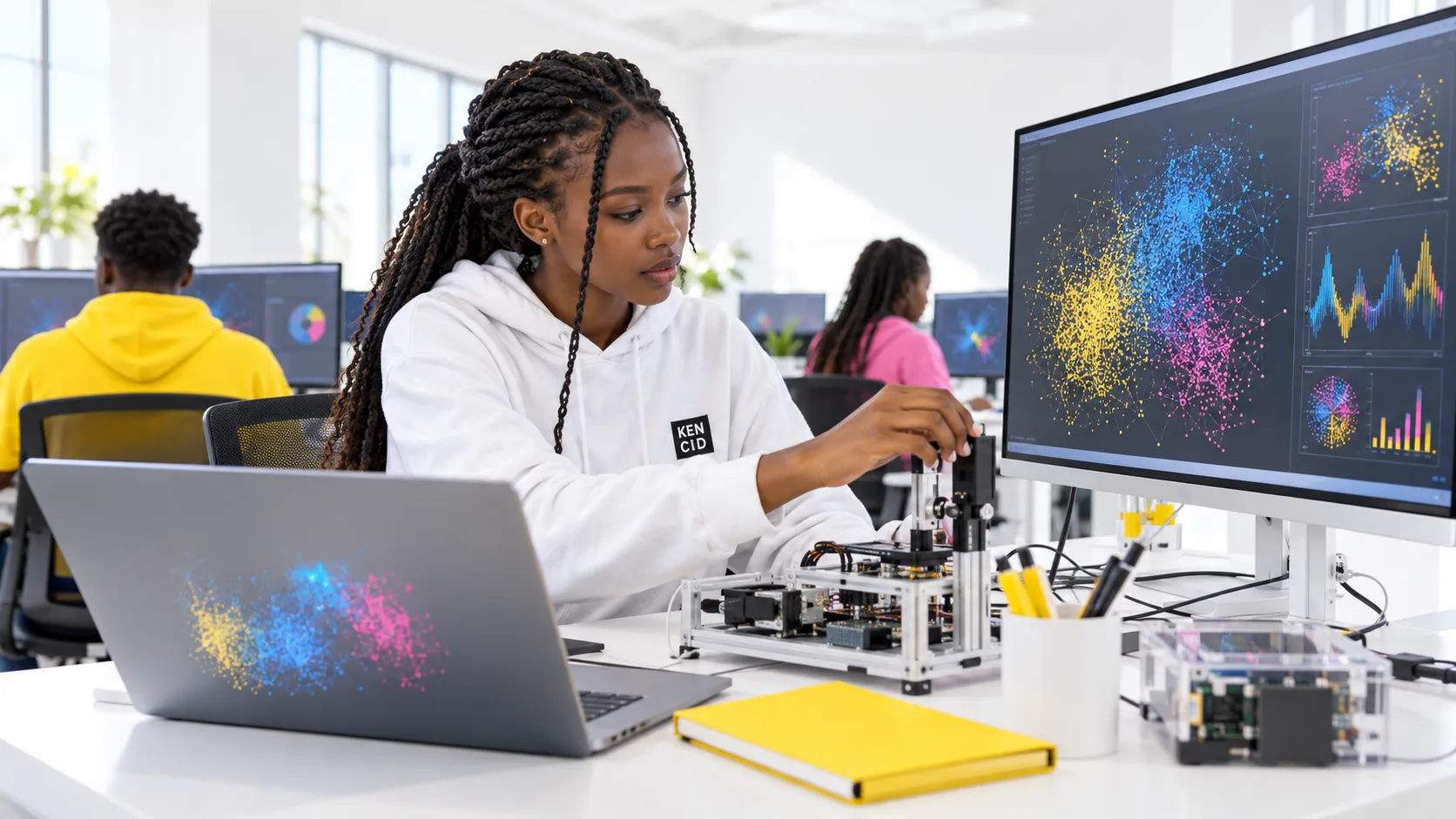 Students exploring Machine Learning at KENCID