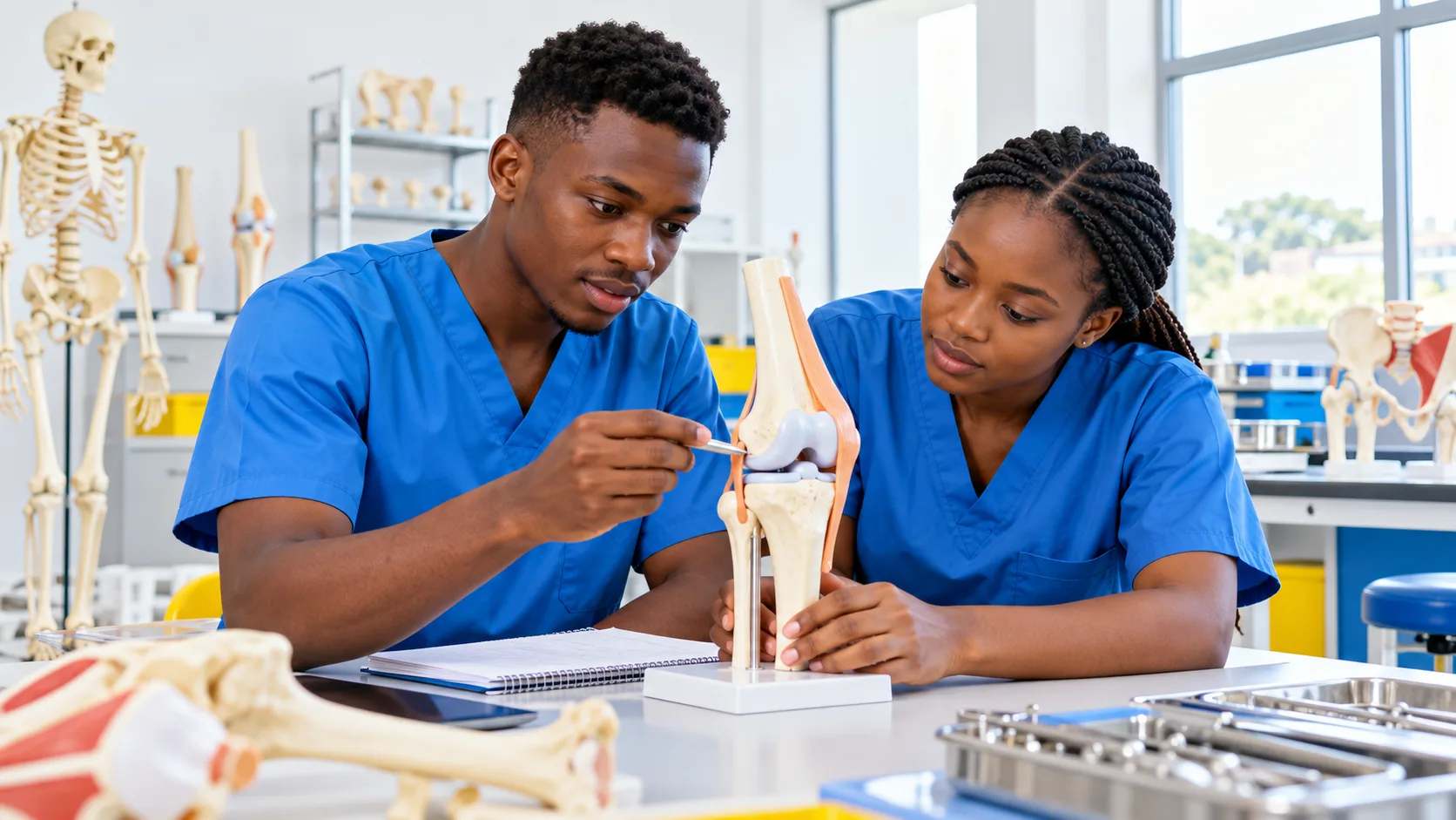 Students exploring Orthopaedic Technology at KENCID