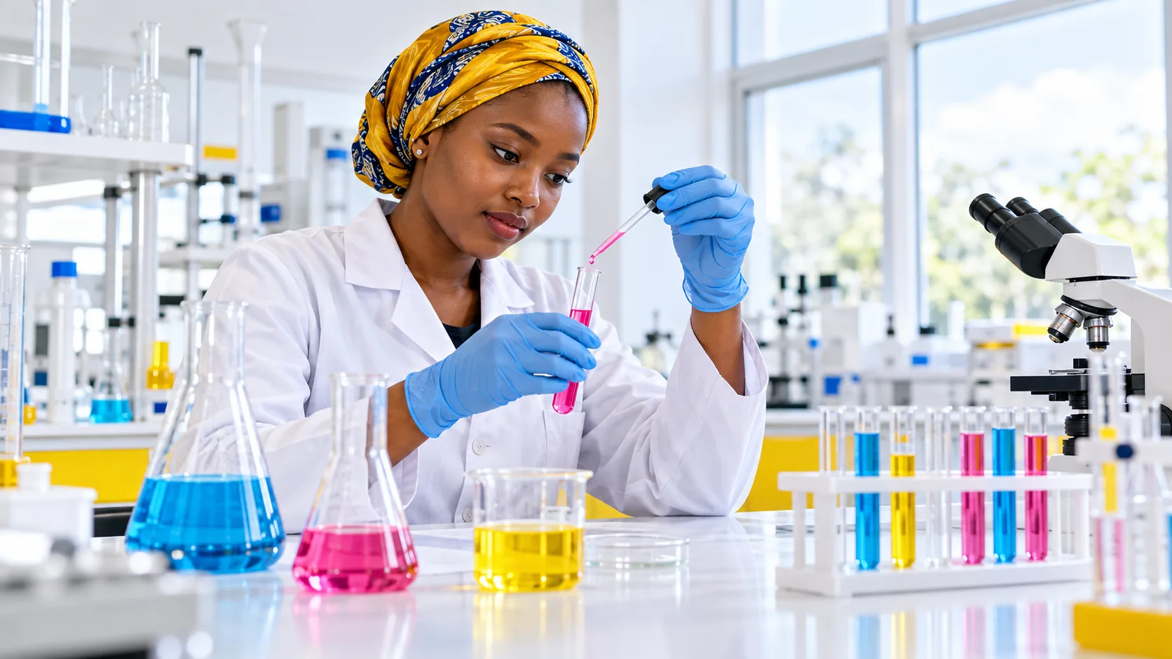 Students exploring Pharmaceutical Sciences at KENCID