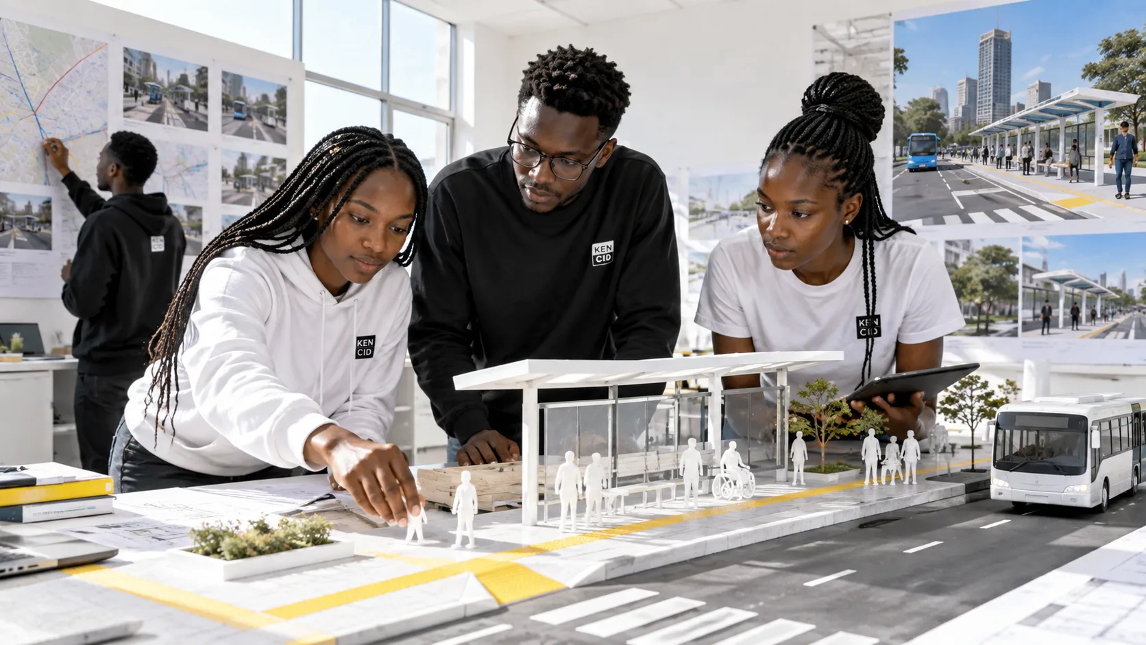 Students exploring Public Transport Design at KENCID