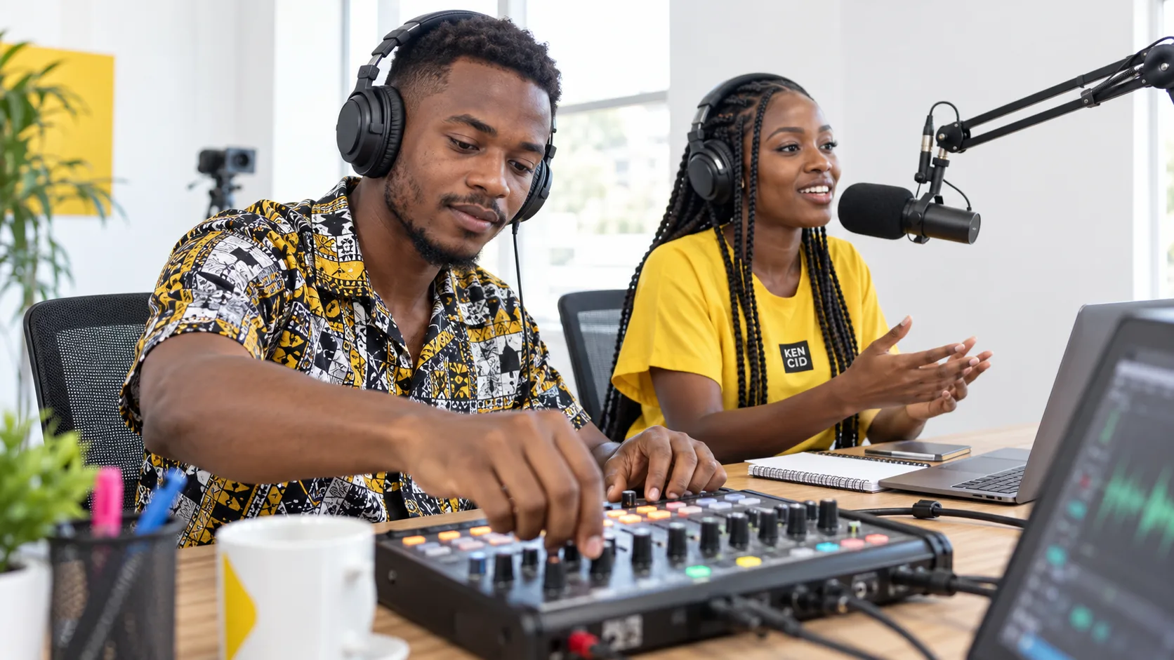 Students exploring Radio at KENCID