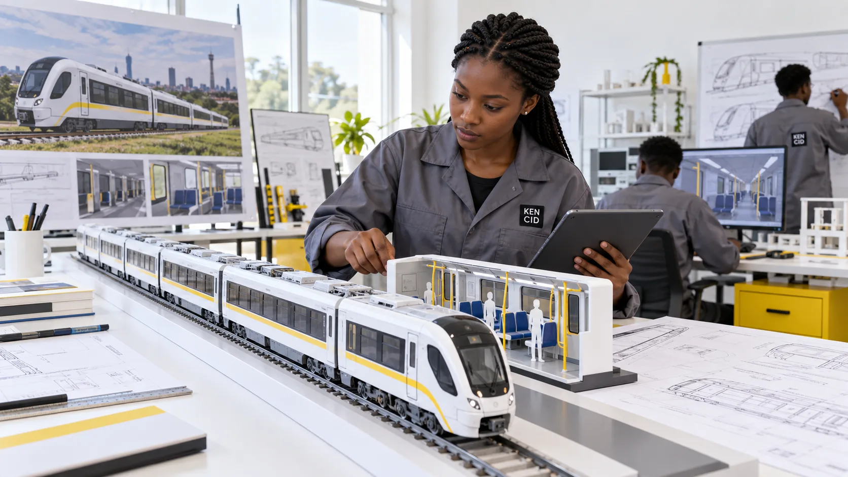 Students exploring Rail Vehicle Design at KENCID