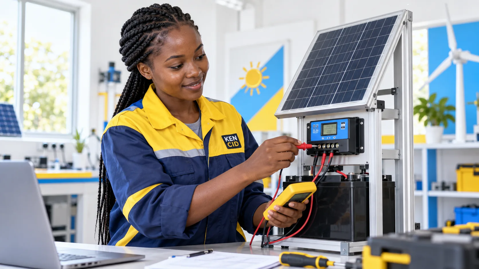 Students exploring Solar Technology at KENCID